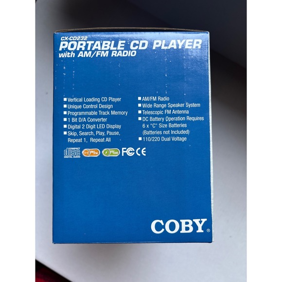 Coby CX-CD232 Portable CD Player with AM/FM Radio Mini Music Box‎ New In Box - Picture 3 of 5